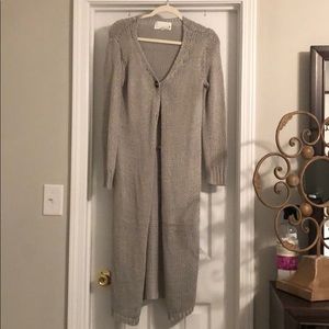 Long sleeve grey duster sweater